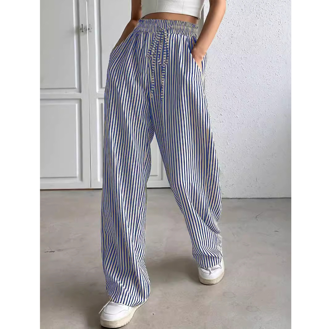 BAYLEEZ – Simple Summer Striped Relaxed Fit Bottoms