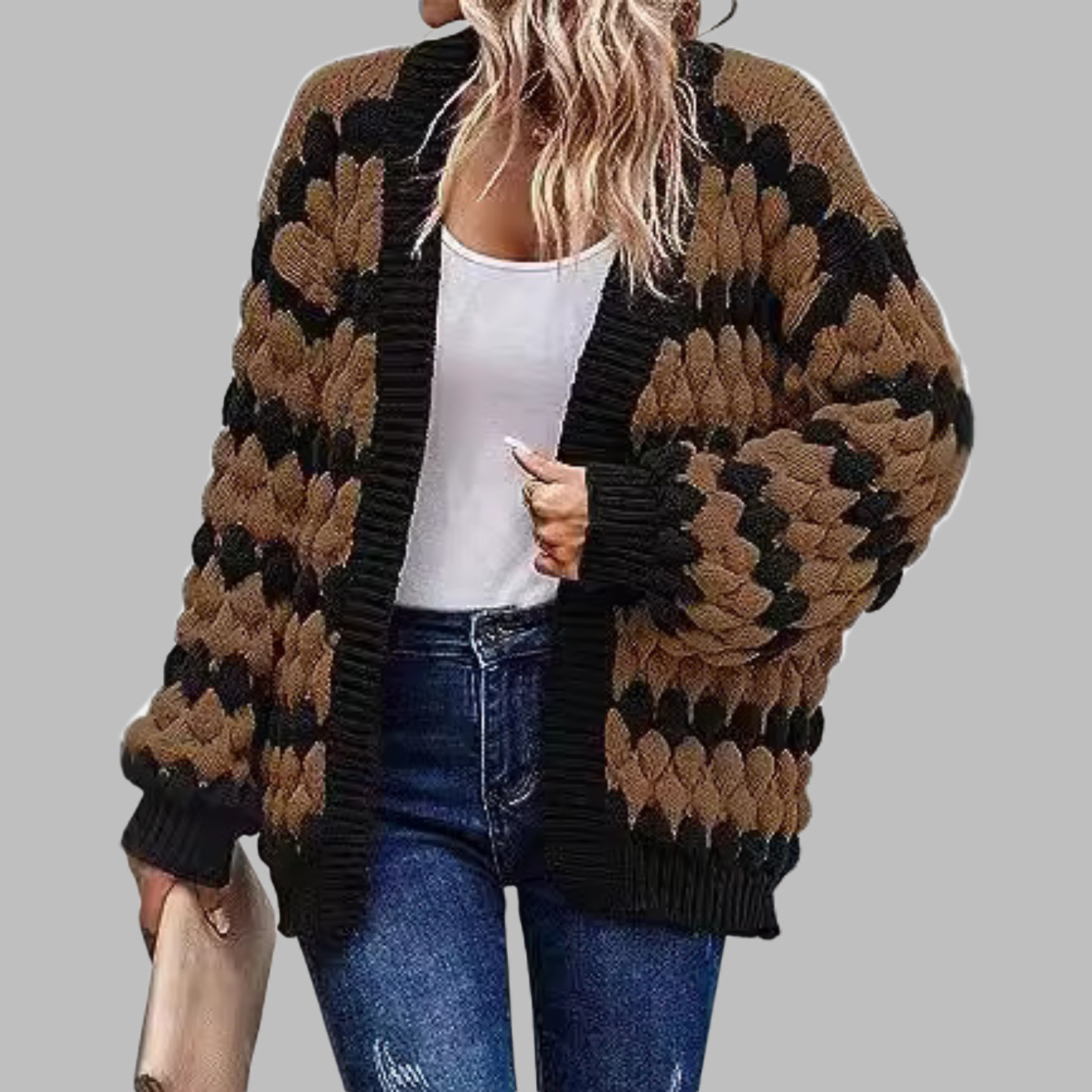 SALVACION – Casual Long Sleeve Drop Shoulder Cardigan