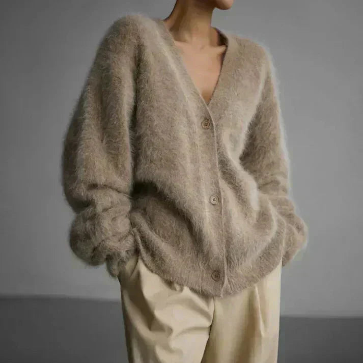 ADELE - Fuzzy Mohair Cardigan