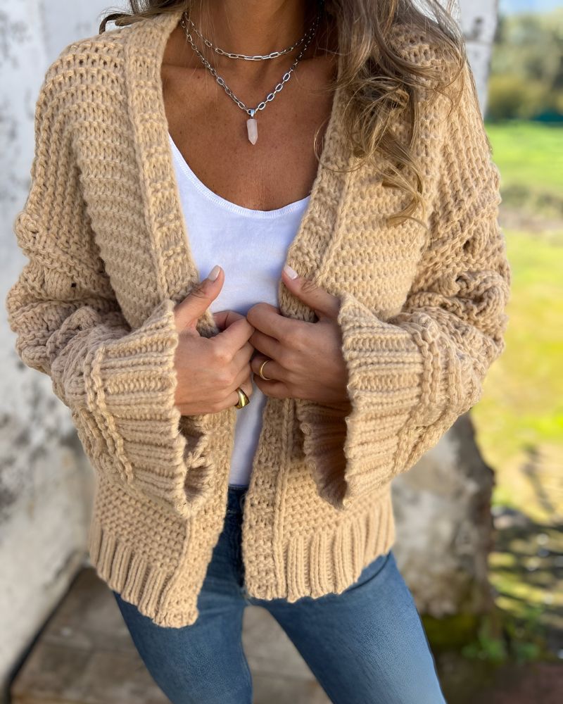 COLLEEN - Classic Knit Cardigan