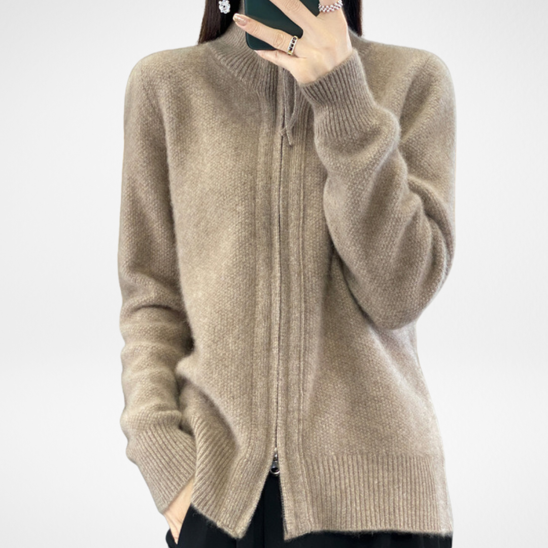 KATRINA - Minimalist Zip Sweater