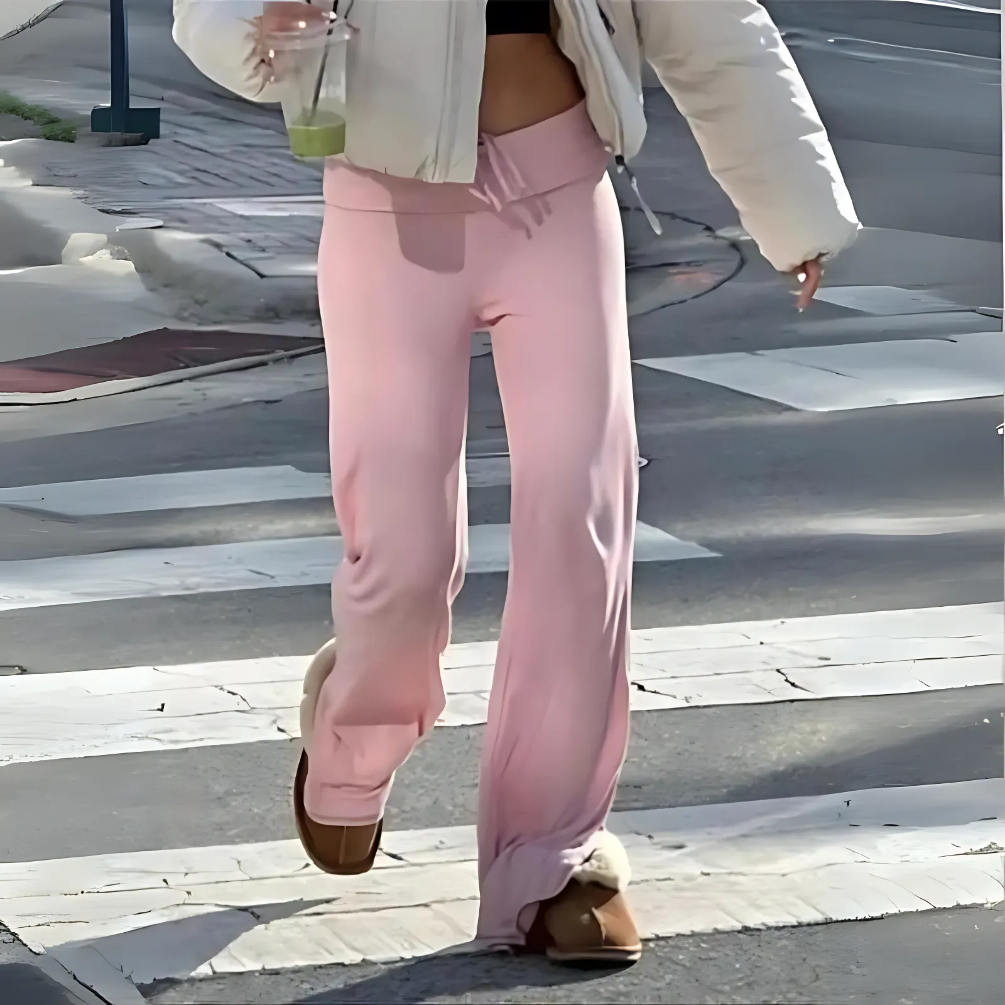 SANDOK - Casual Drawstring Straight Leg Pants