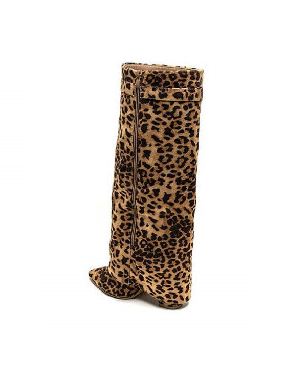 JOLIE - Leopard Suede Boots