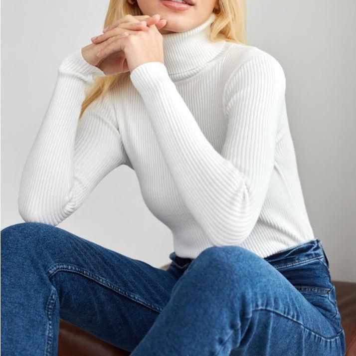 MAEVA - Ribbed Turtleneck Sweater
