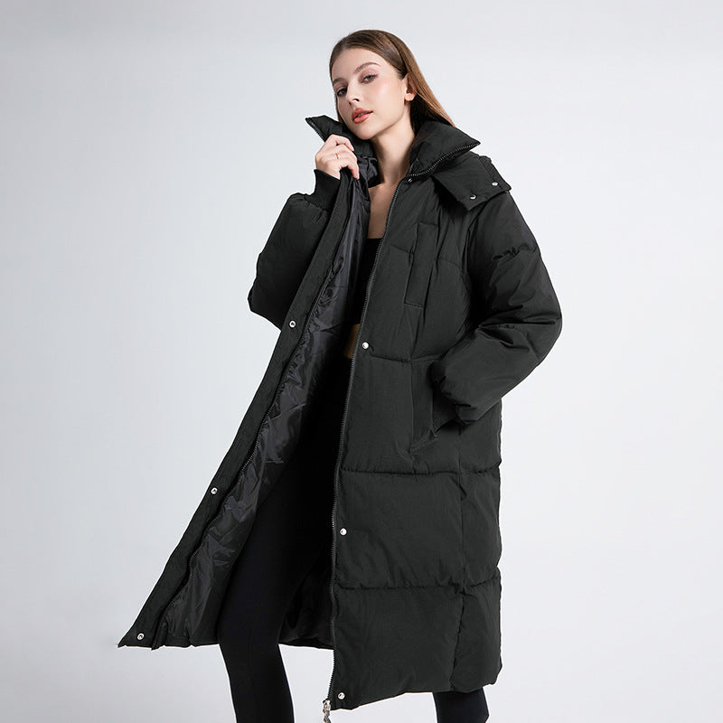 GIGATY - Classic Hooded Long Puffer Coat