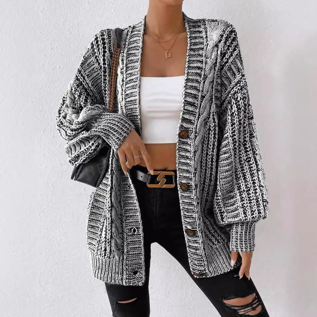 ROMY - Cozy Plus Size Button Down Cardigan