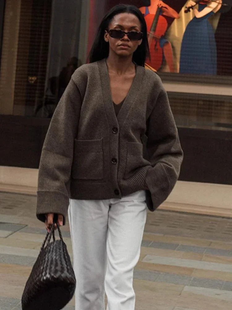 JULIETTE - V-Neck Knit Cardigan